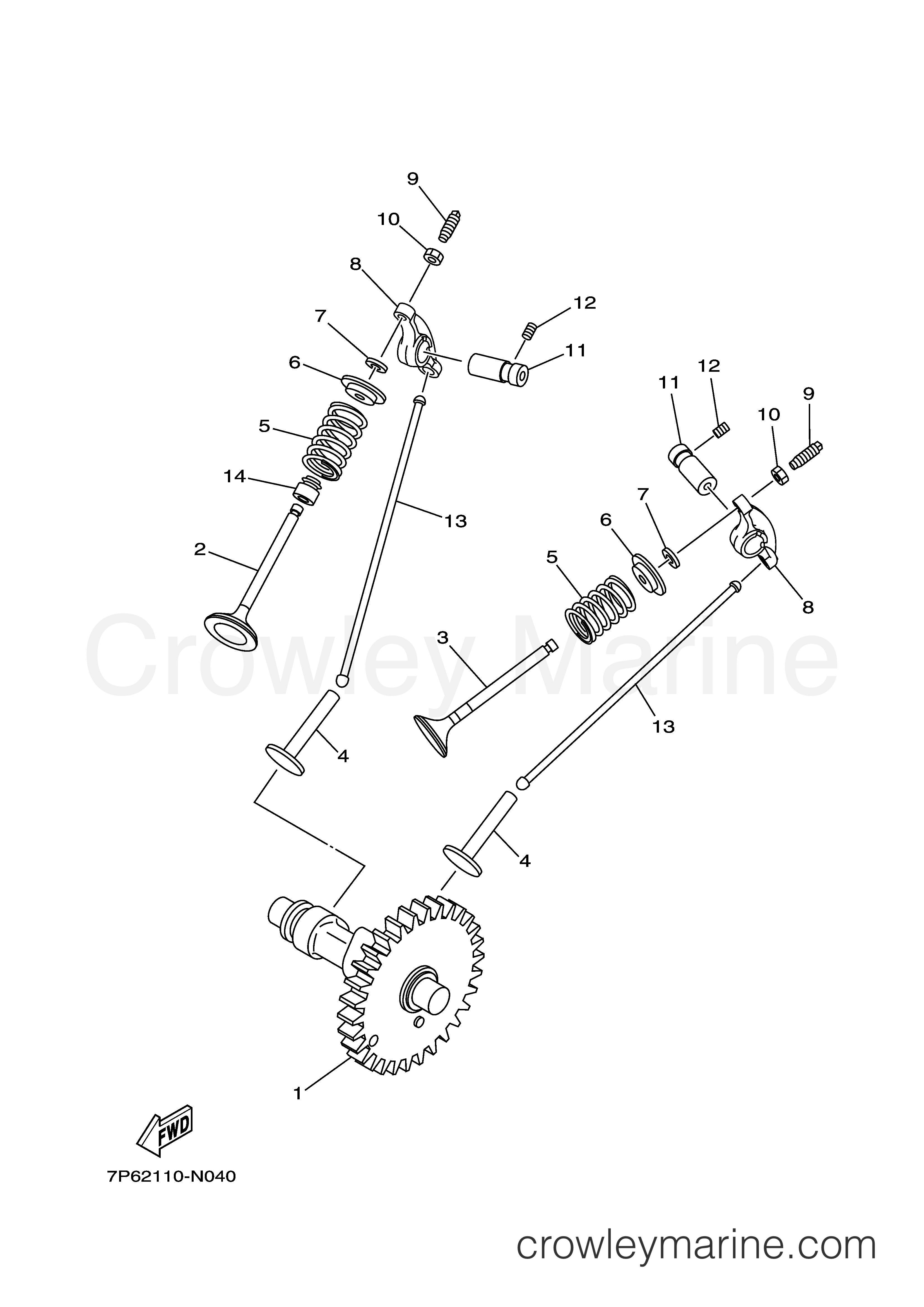 Yamaha Motors EF55DE - CAMSHAFT VALVE