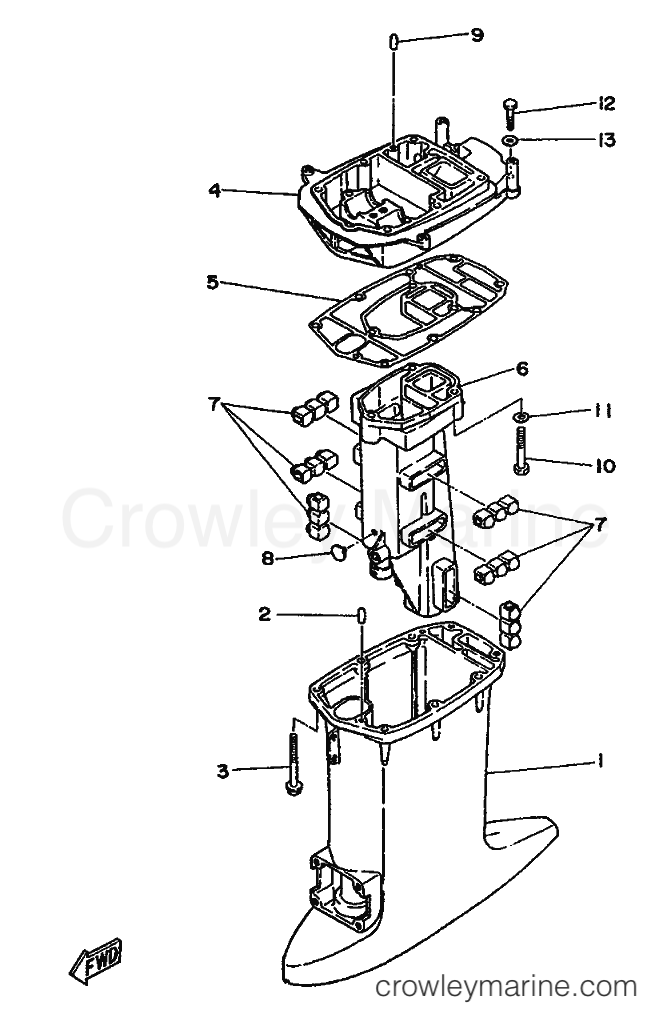 Yamaha Motors 30D (6J8) [999] - UPPER CASING