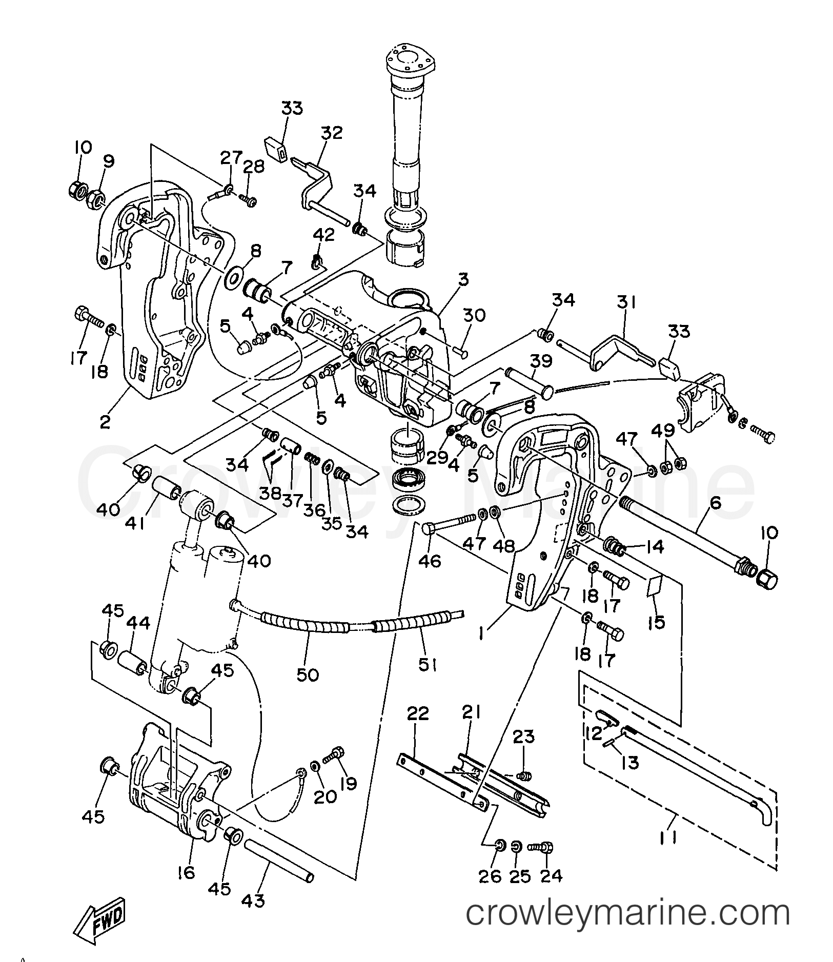 Yamaha Motors C40MSHV - ALTERNATE 3 BRACKET 1 PR