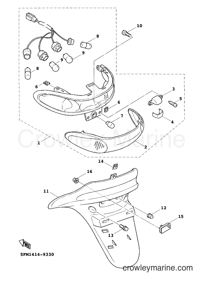 2000 Scooter XC125A - XC125A (5MJ1) [010] - TAILLIGHT