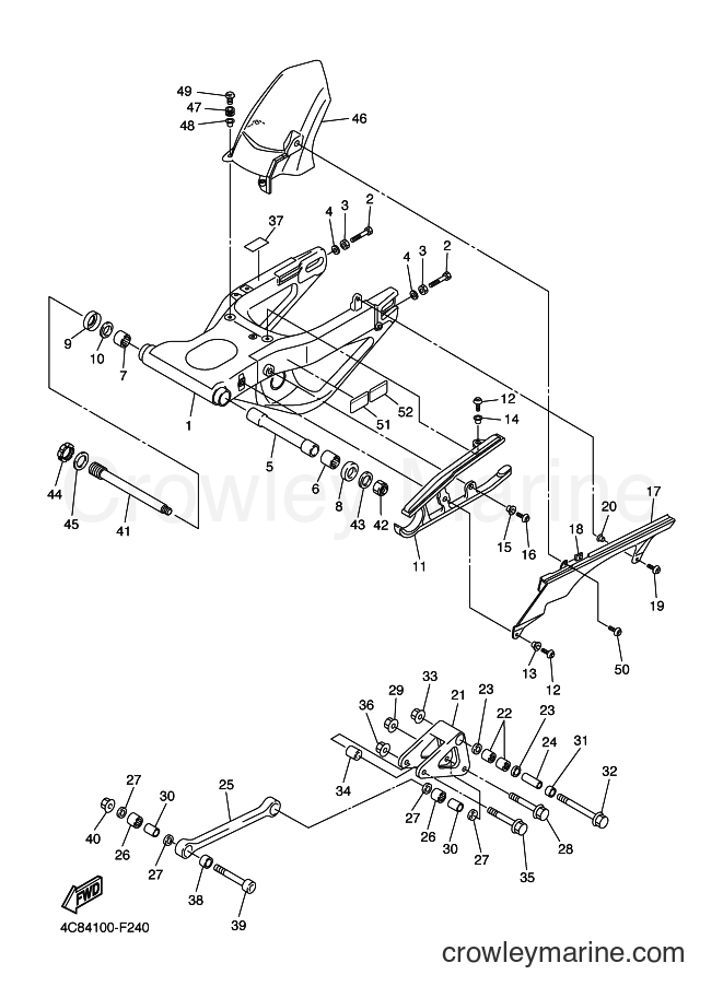 2008 Sport Bike YZF-R1 - YZF-R1 (4C8D) [010] - REAR ARM