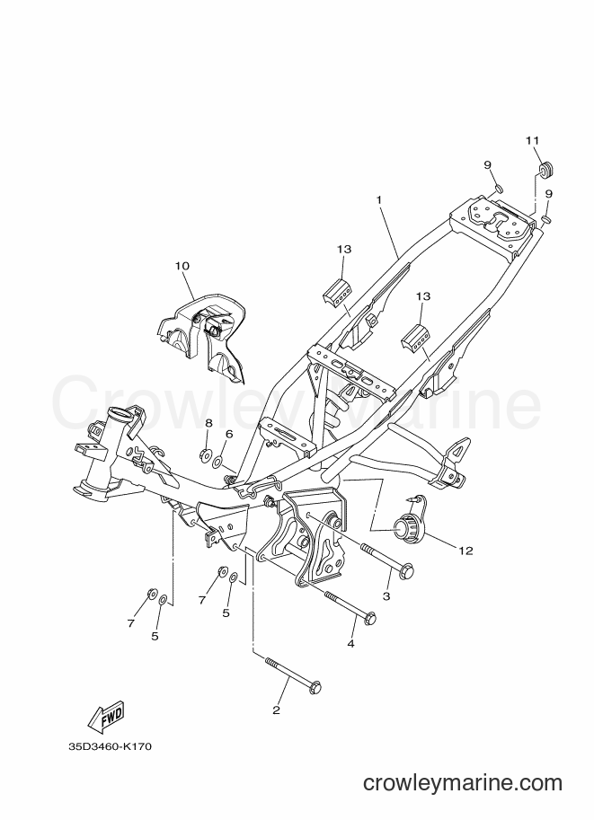 Yamaha Motors T115LE (35D7) [010] - FRAME