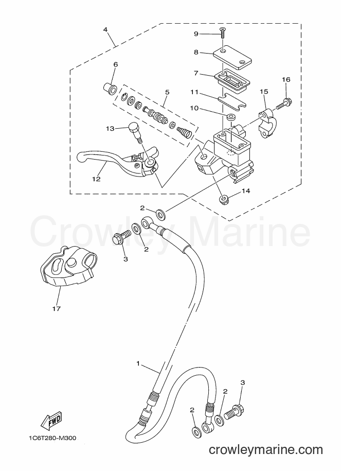 2015 Dirt Bike TT-R230 - TT-R230 (B682) [010] - FRONT MASTER CYLINDER