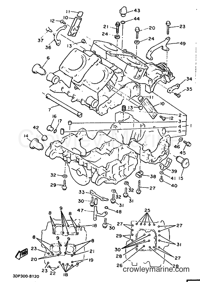 1988 Cruiser XVZ12TD - XVZ12TD (3DP1) [999] - CRANKCASE