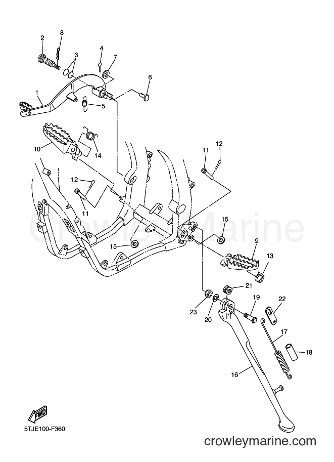 2011 Dirt Bike WR450F - WR450F (1HB3) [010] - STAND & FOOTREST
