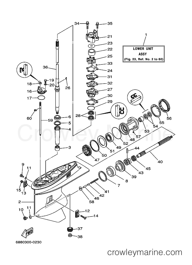 Yamaha Motors 75A (692) [060] - LOWER CASING & DRIVE 1