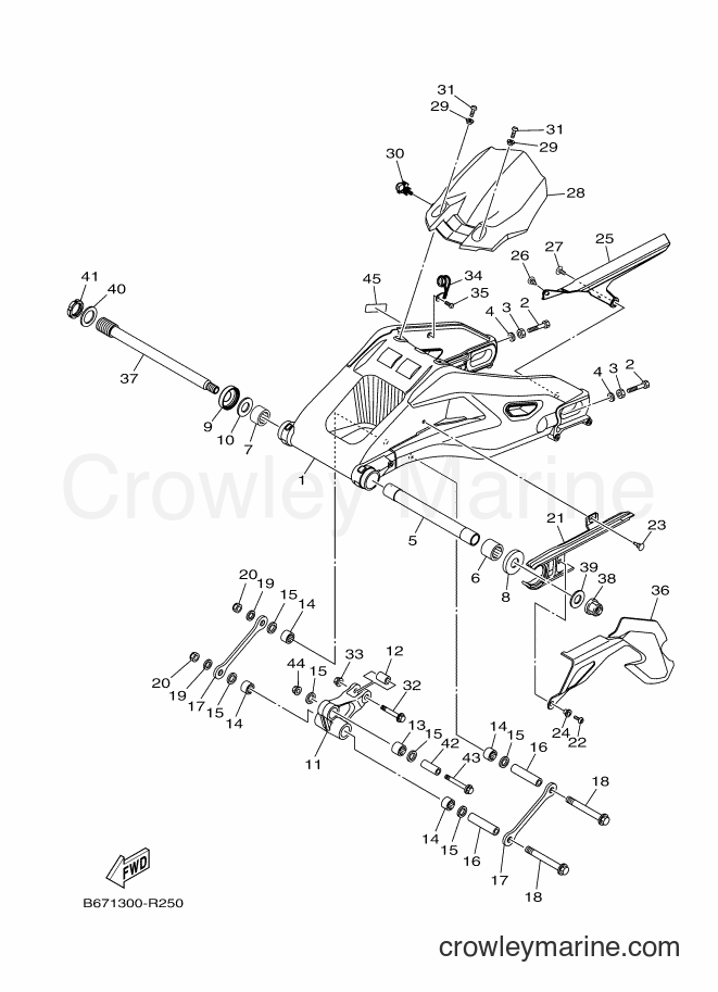 2016 Street Bike MTN1000 - MTN1000 (B671) [010] - REAR ARM