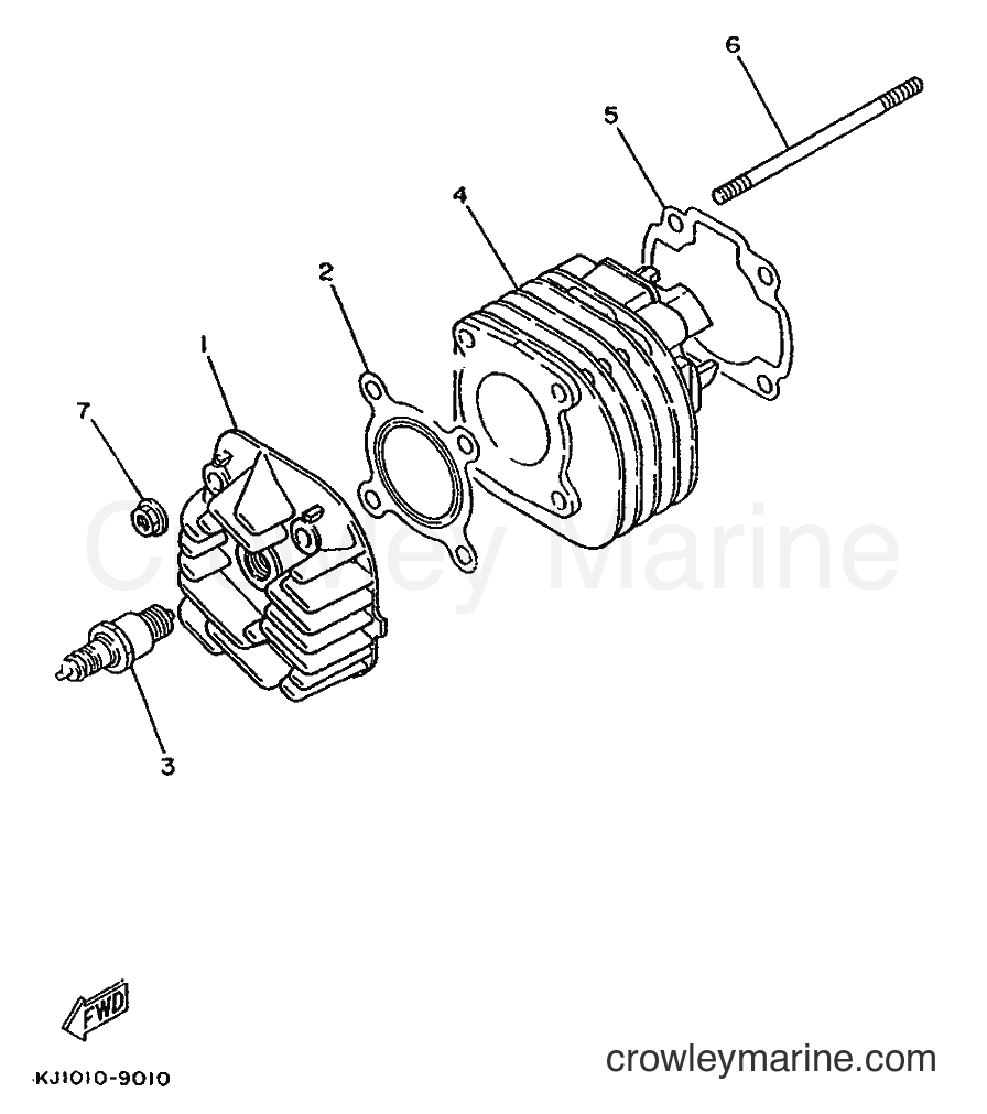 1995 Scooter YE80 - YE80 (4JC4) [999] - CYLINDER