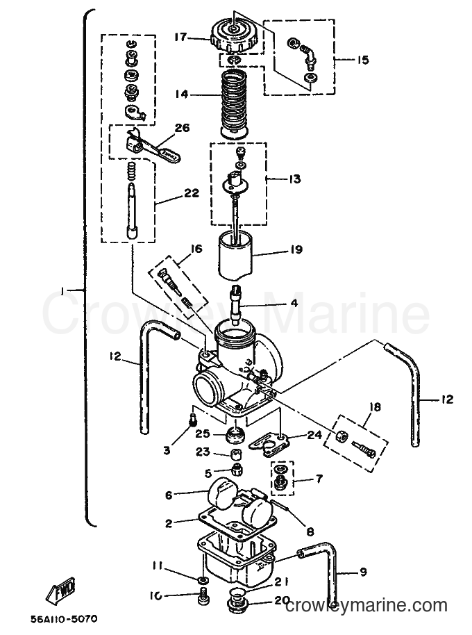 1988 Dirt Bike YZ250 - YZ250 (2VM0) [010] - CARBURETOR