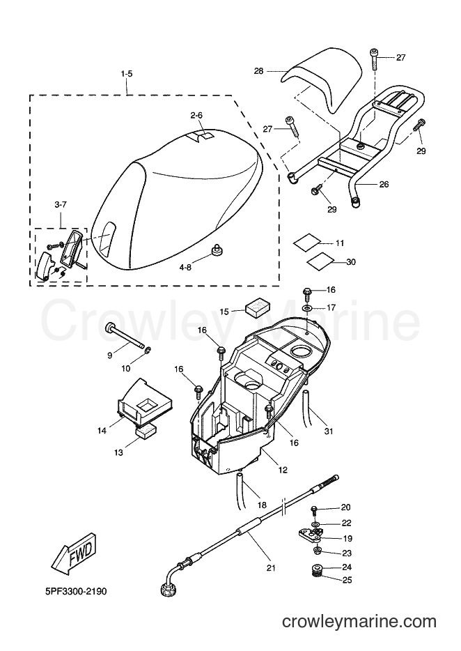 2002 Scooter YH50 - YH50 (5PF3) [010] - SEAT & CARRIER