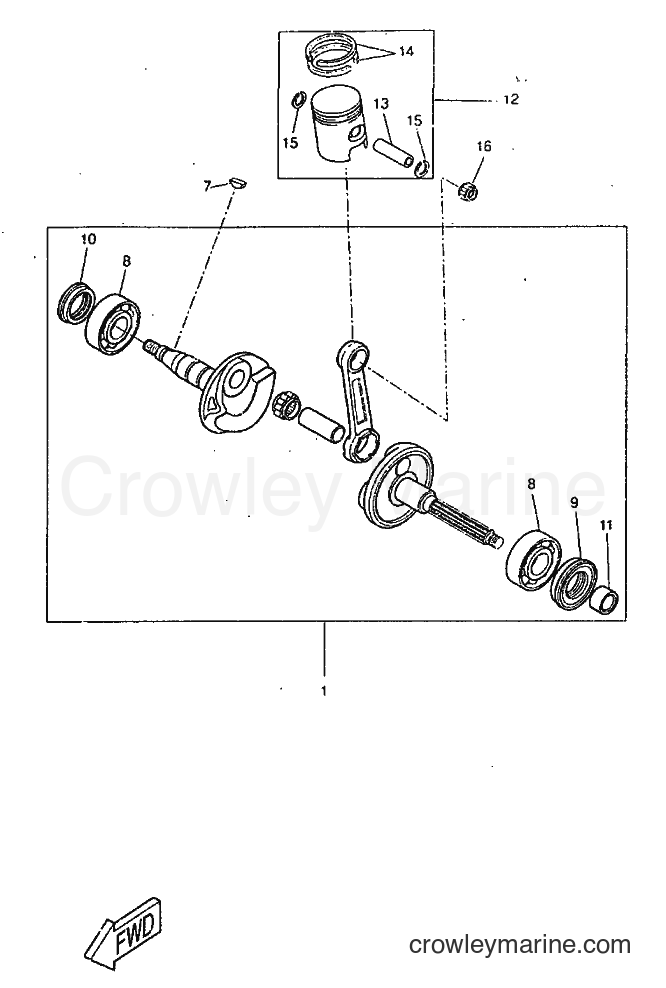 1998 Scooter CW50RS - CW50RS (4WB3) [010] - CRANKSHAFT & PISTON