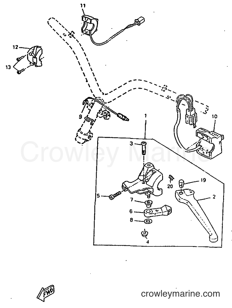 1998 Scooter CW50RSX - CW50RSX (5DY1) [999] - HANDLE SWITCH & LEVER