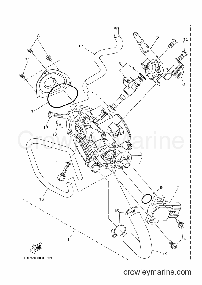 2010 ATV YFZ450X - YFZ450X (46D2) [010] - THROTTLE BODY ASSY 1