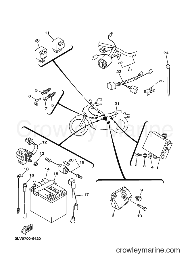 Yamaha Motors XV250S (3DN6) [010] - ELECTRICAL 1