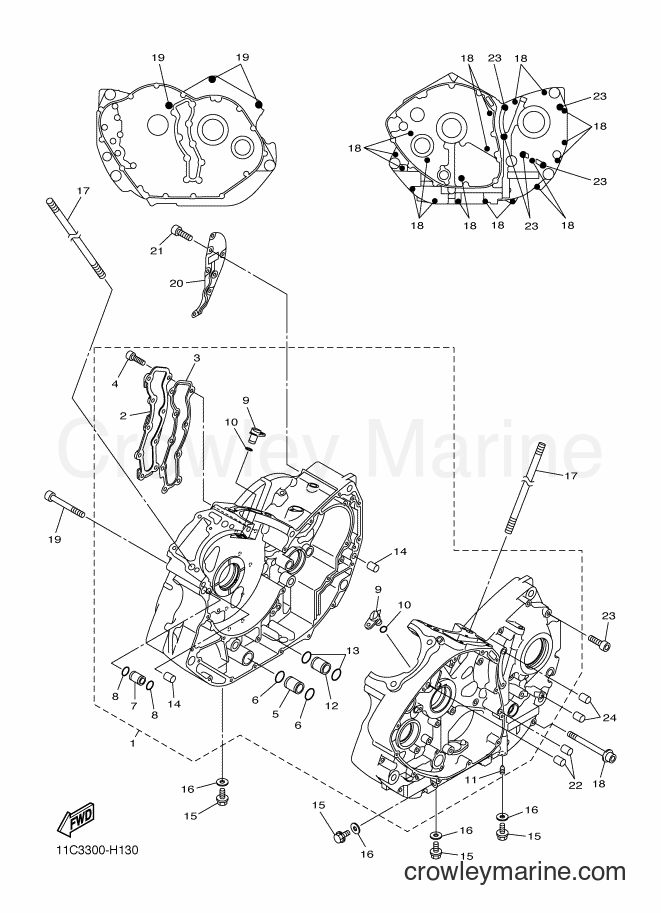 Yamaha Motors XVS1300A (11C3) [040] - CRANKCASE