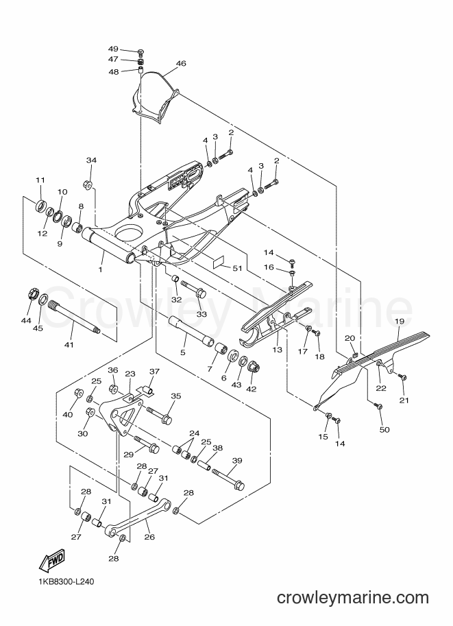 Yamaha Motors YZF-R1 (1KB8) [050] - REAR ARM