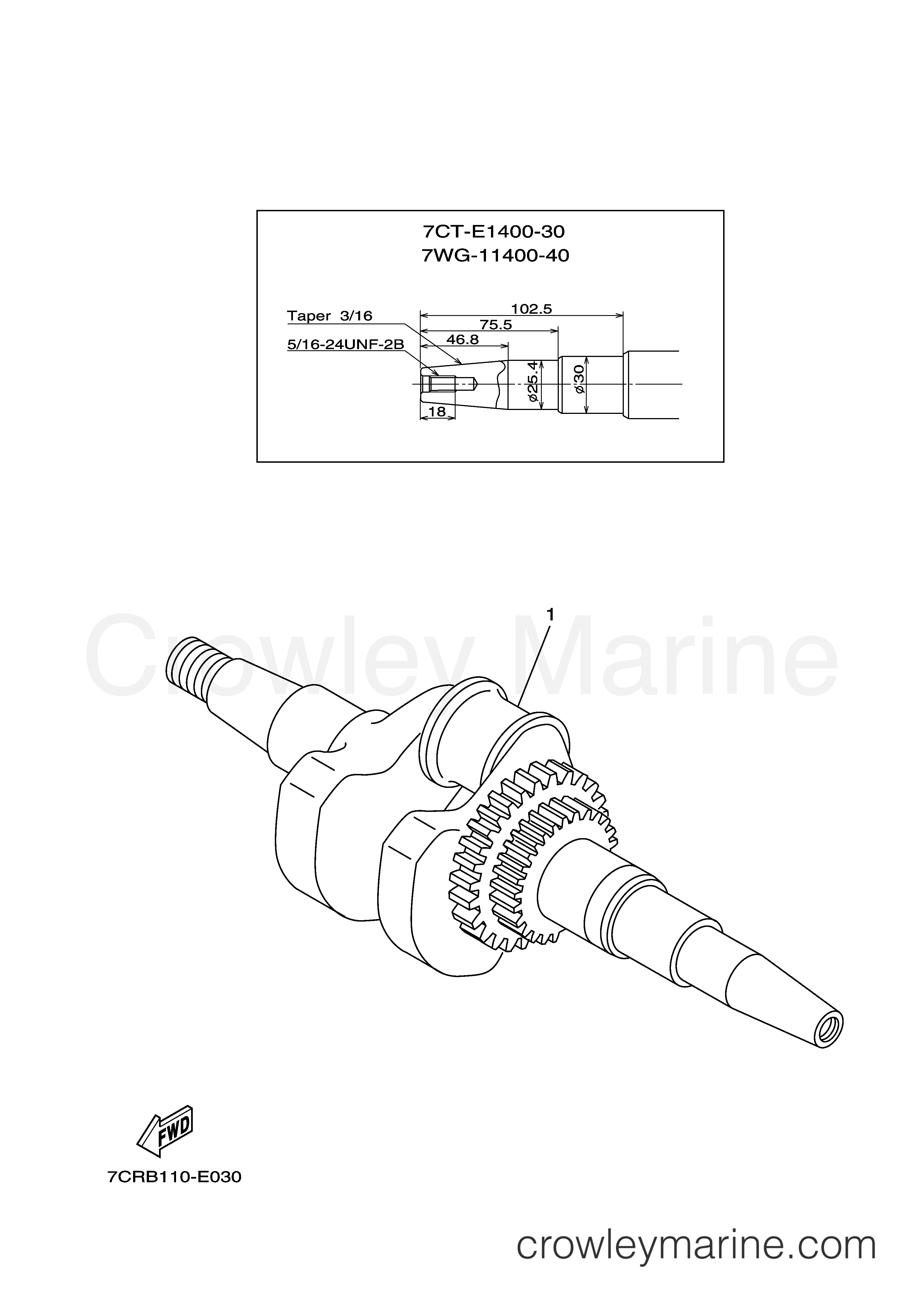 Yamaha Motors MZ360K2UPOD - CRANKSHAFT