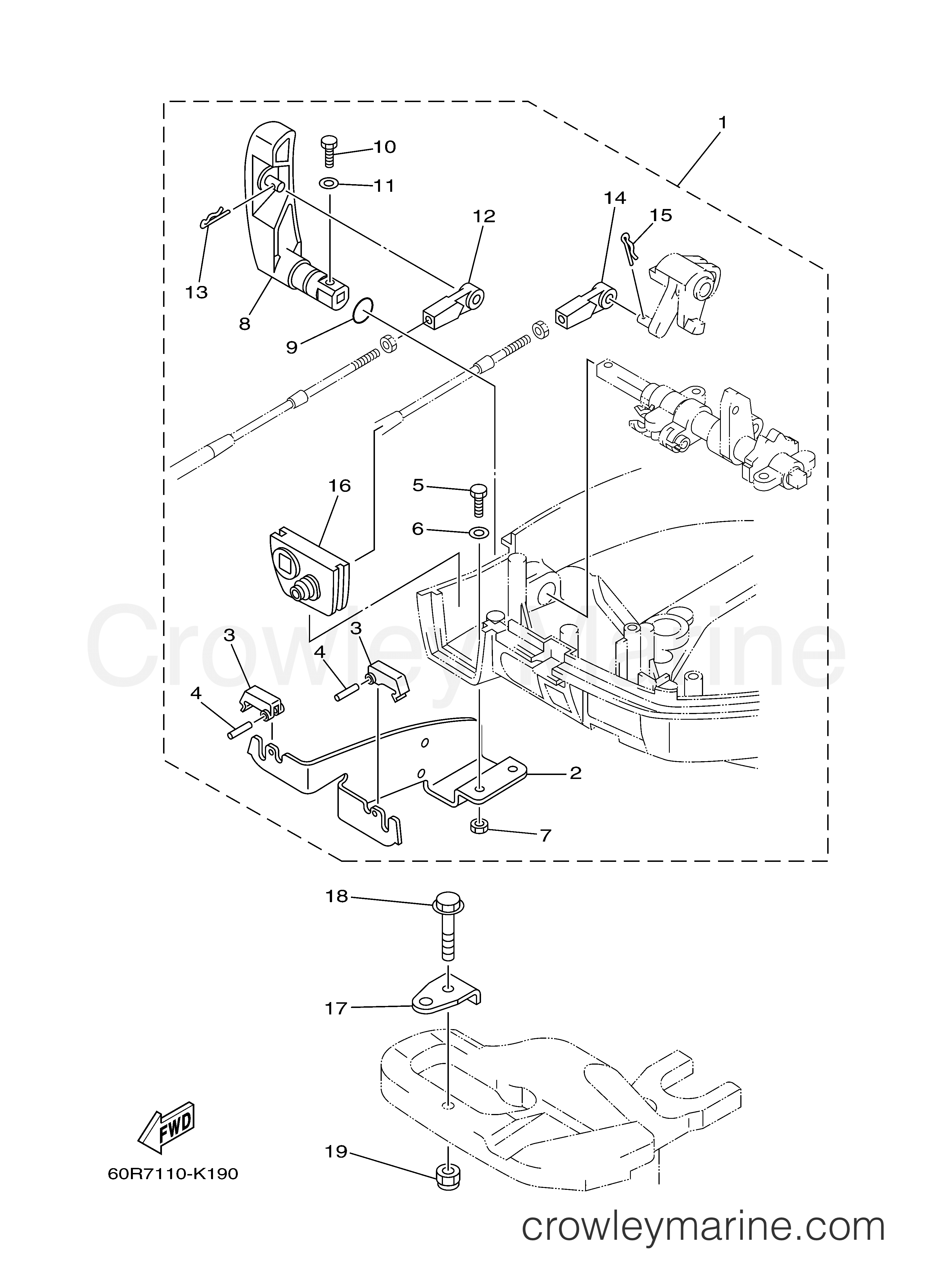 Yamaha Motors F8LMHA - REMO CON ATTACHMENT