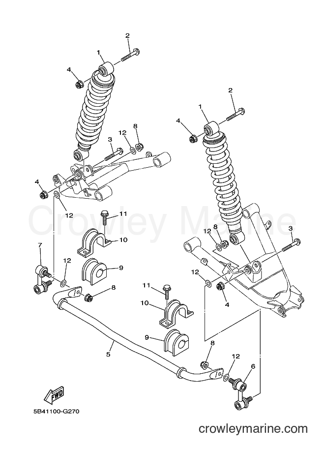 2011 ATV YXR700F - YXR700F (42SS) [010] - REAR SUSPENSION