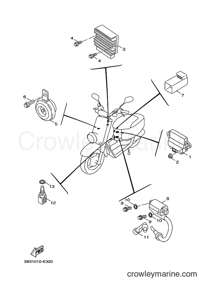Yamaha Motors XF50 (3B3L) [010] - ELECTRICAL 1