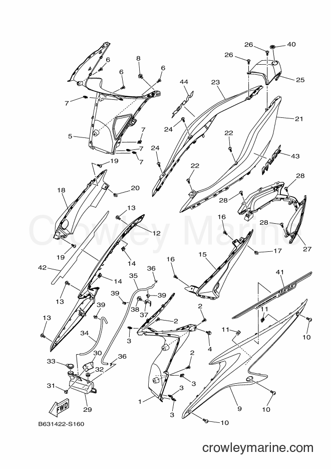 2017 Street Bike GDR155 - GDR155 (B631) [010] - SIDE COVER