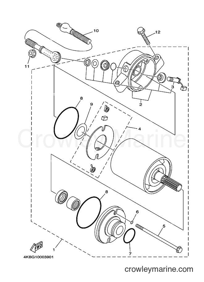 2000 ATV YFM350FW-X - YFM350FW-X (4KBJ) [010] - STARTING MOTOR