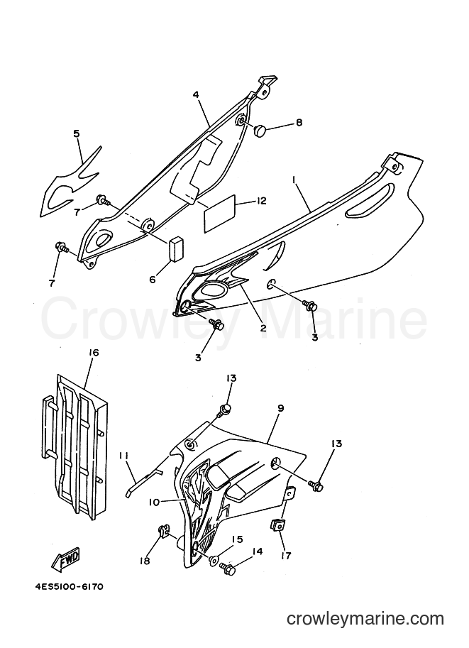 Yamaha Motors YZ80 (4GT7) [999] - SIDE COVER
