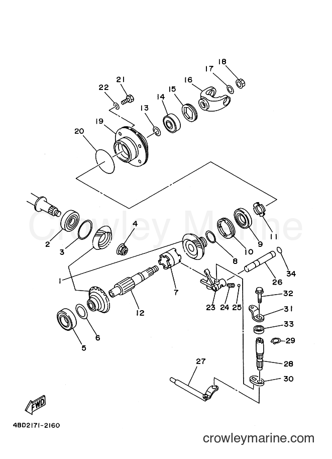 2004 ATV YFM250 - YFM250 (4XEN) [020] - MIDDLE DRIVE GEAR