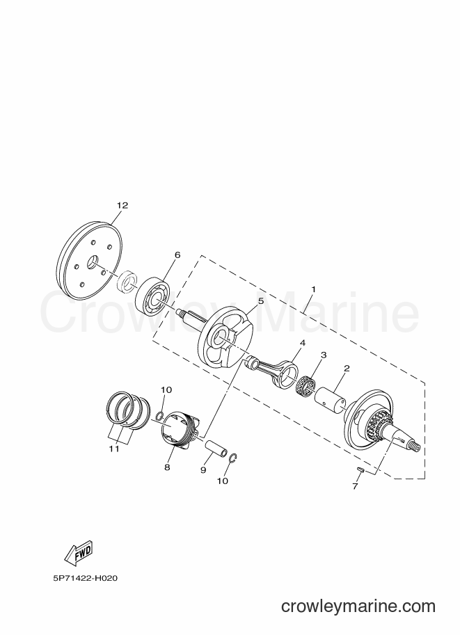 2009 Scooter T135HC - T135HC (5P71) [010] - CRANKSHAFT & PISTON