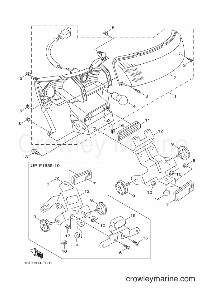 2009 Scooter XF50 - XF50 (15P5) [010] - TAILLIGHT