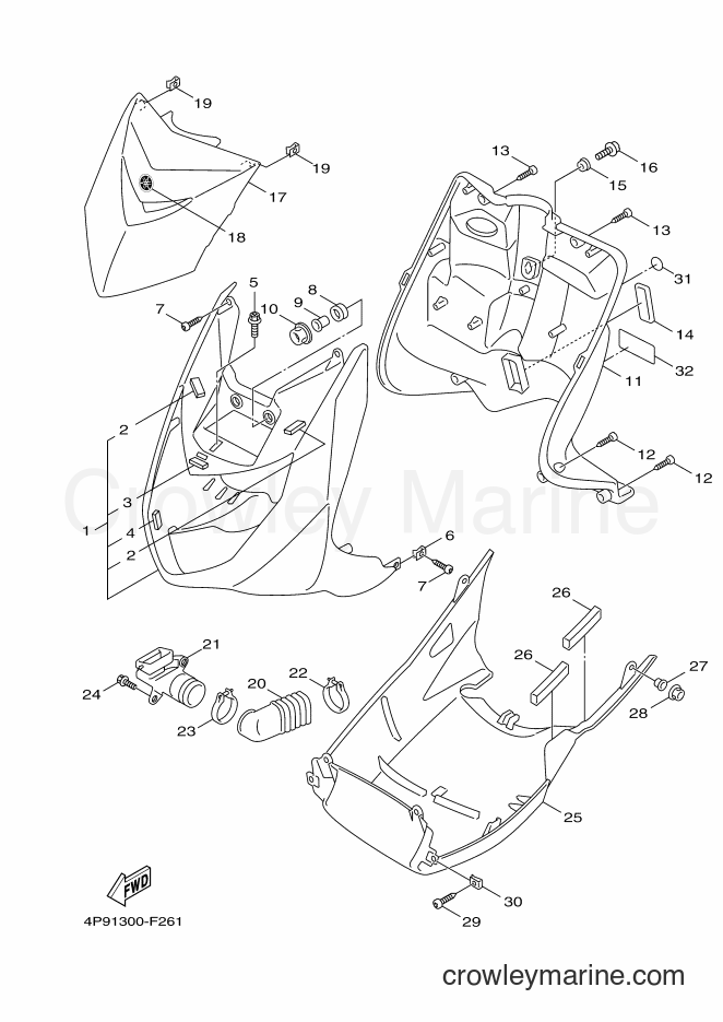 2008 Scooter XC125 - XC125 (4P93) [010] - LEG SHIELD