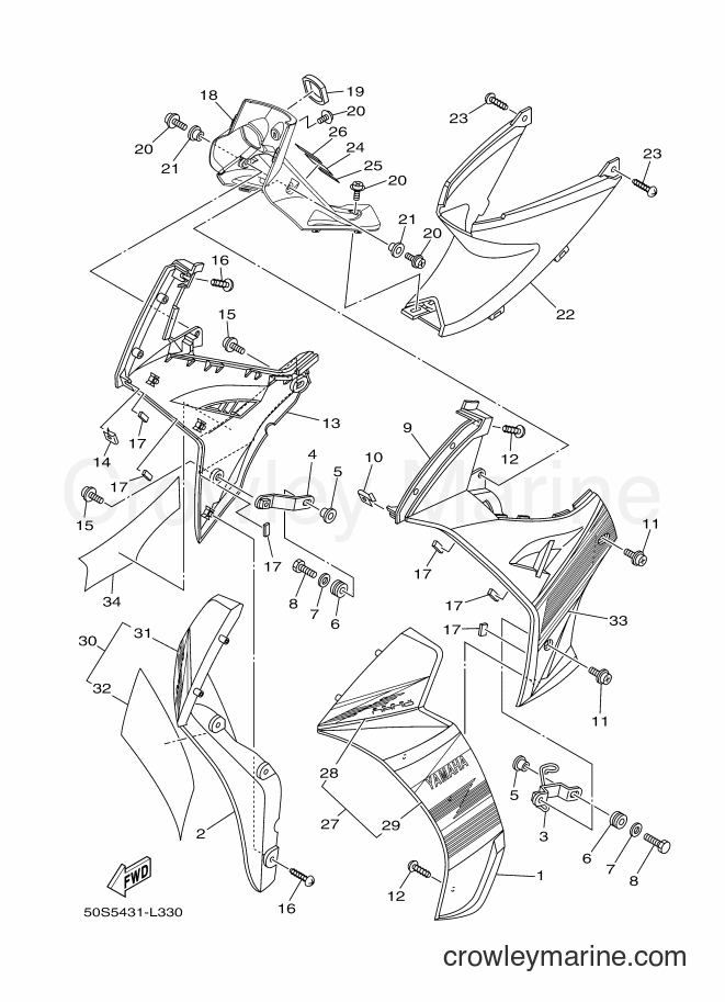 Yamaha Motors T110LSE (50S6) [010] - LEG SHIELD