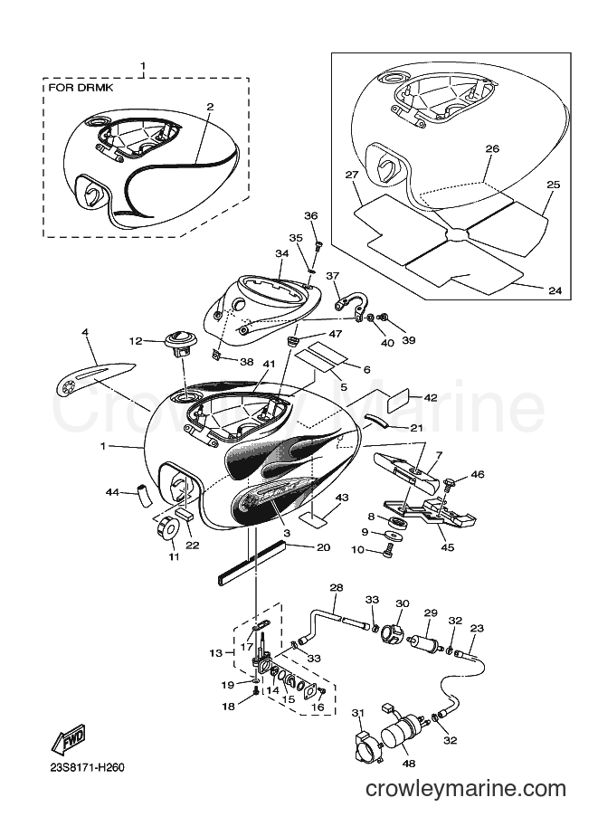 2009 Cruiser XVS1100A - XVS1100A (23S8) [010] - FUEL TANK