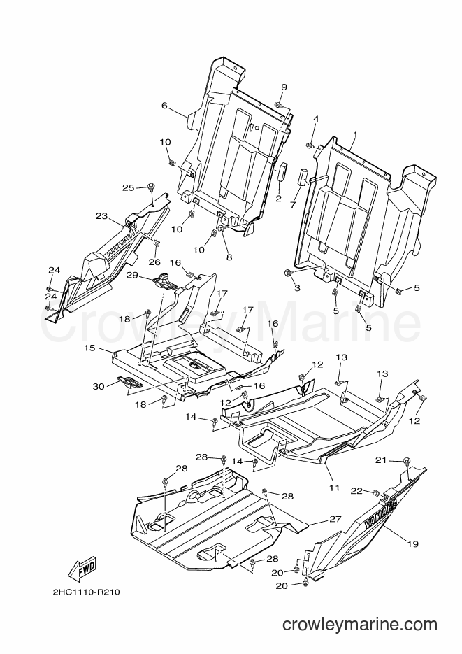2017 ATV YXZ1000E - YXZ1000E (2HCB) [010] - SIDE COVER