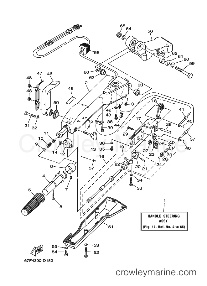 Yamaha Motors F80AET (67G4) [030] - STEERING 1