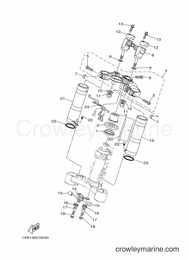 2015 Street Bike MT07A - MT07A (1XBA) [050] - STEERING