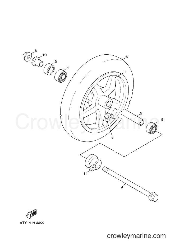 Yamaha Motors NXC125 (5ML1) [080] - FRONT WHEEL