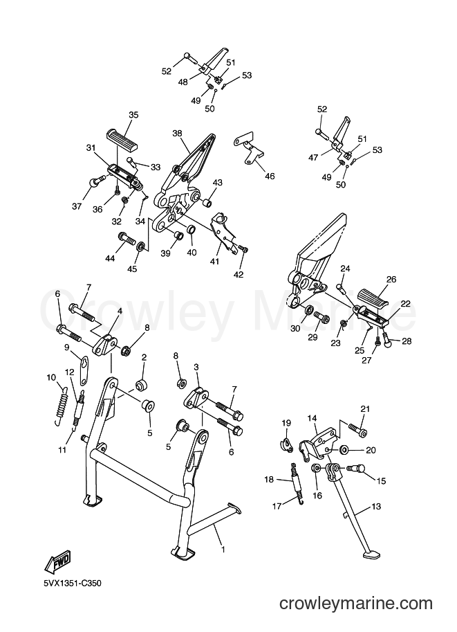 2004 Street Bike FZ6-S - FZ6-S (5VX1) [080] - STAND & FOOTREST