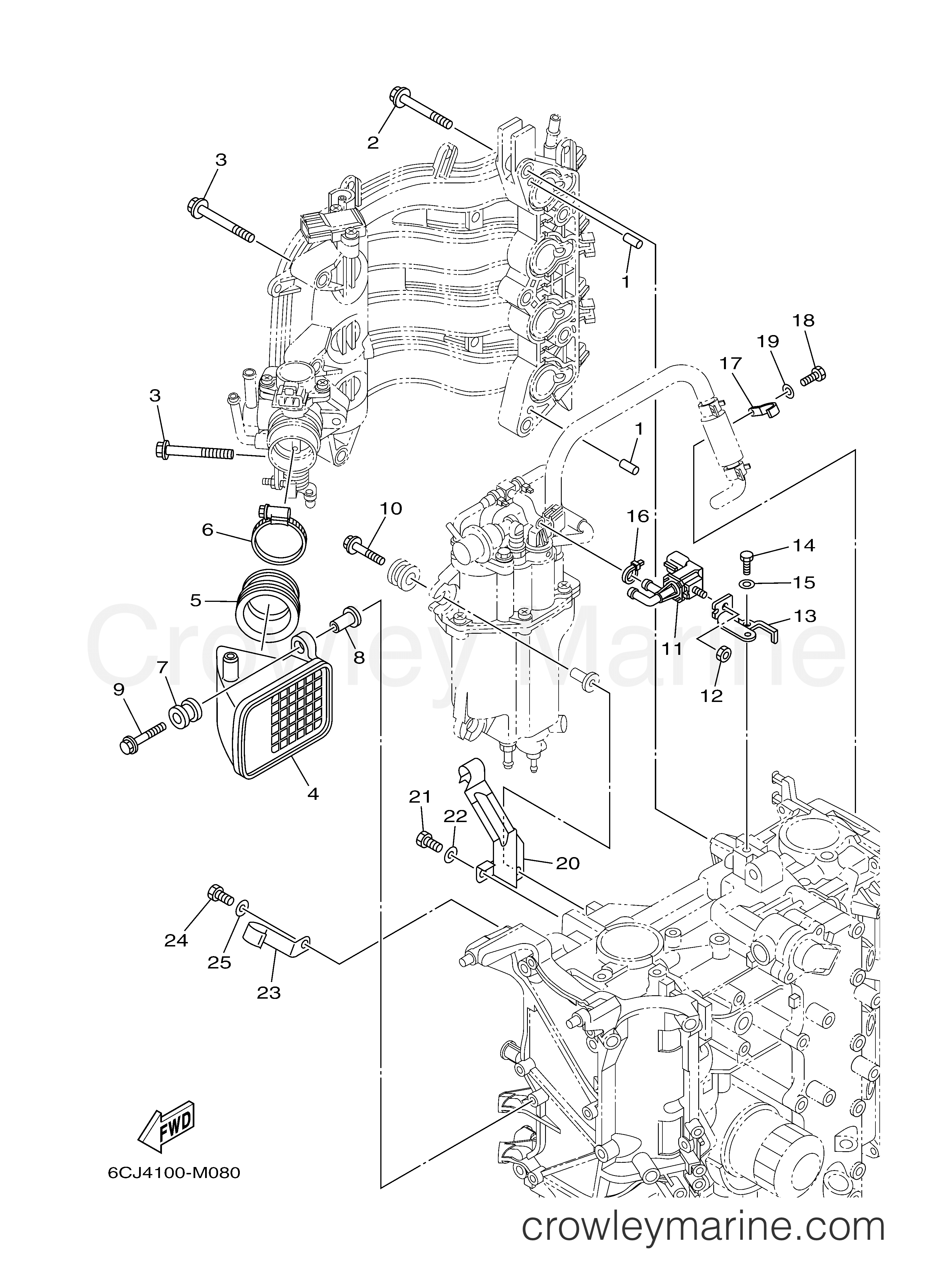 INTAKE 2 2014 Outboard 70hp F70LA Crowley Marine