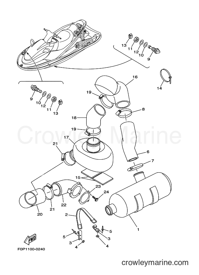 Yamaha Motors JET FOR XA800 (67A1) [010] - EXHAUST 2