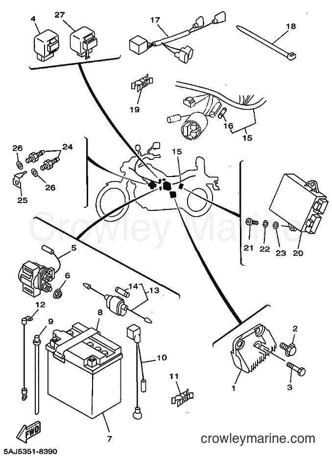 1998 Cruiser XV125 - XV125 (5AJ5) [010] - ELECTRICAL 1