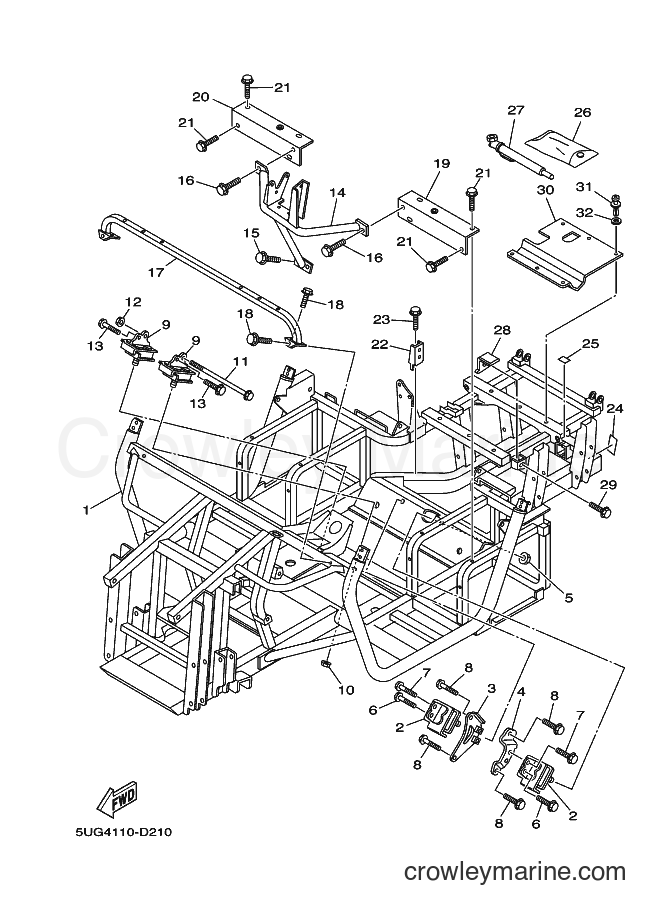 2005 ATV YXR660F - YXR660F (5UG5) [010] - FRAME