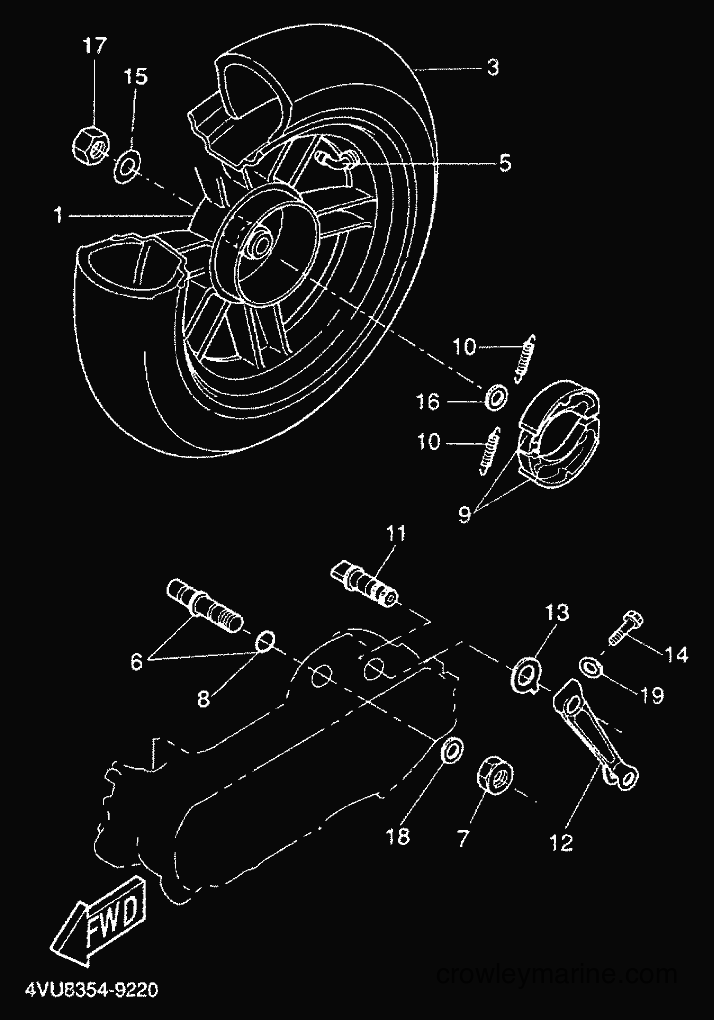 2000 Scooter CW50 - CW50 (5HG6) [010] - REAR WHEEL