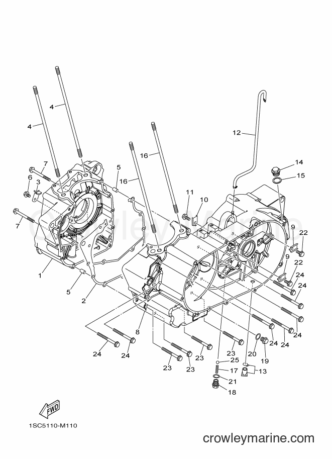 2013 ATV YFM300 - YFM300 (1SC5) [010] - CRANKCASE