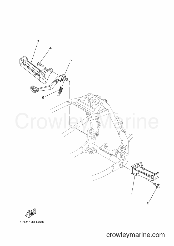 2012 ATV YFZ450 - YFZ450 (1PD2) [010] - STAND & FOOTREST