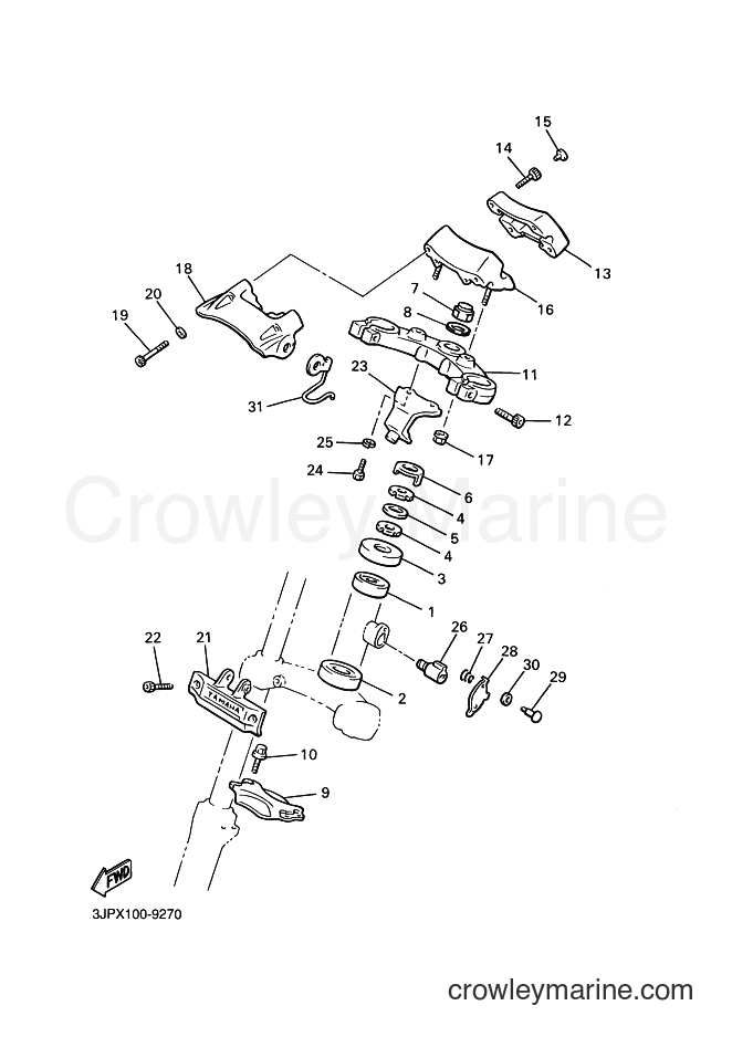 Yamaha Motors VMX12 (5GKB) [01A] - STEERING