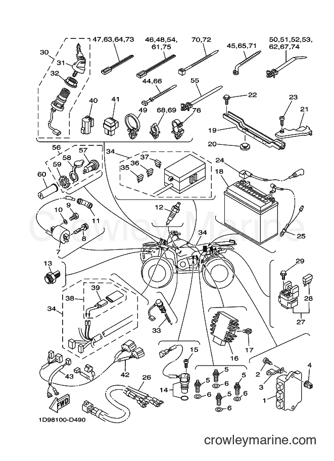 Yamaha Motors YFM450FWAN (1D99) [010] - ELECTRICAL 1