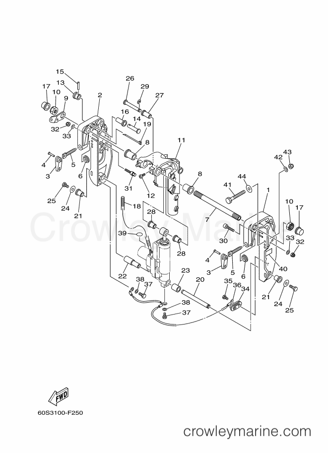 Yamaha Motors T8XPH-2011 (60S7) [280] - BRACKET 2