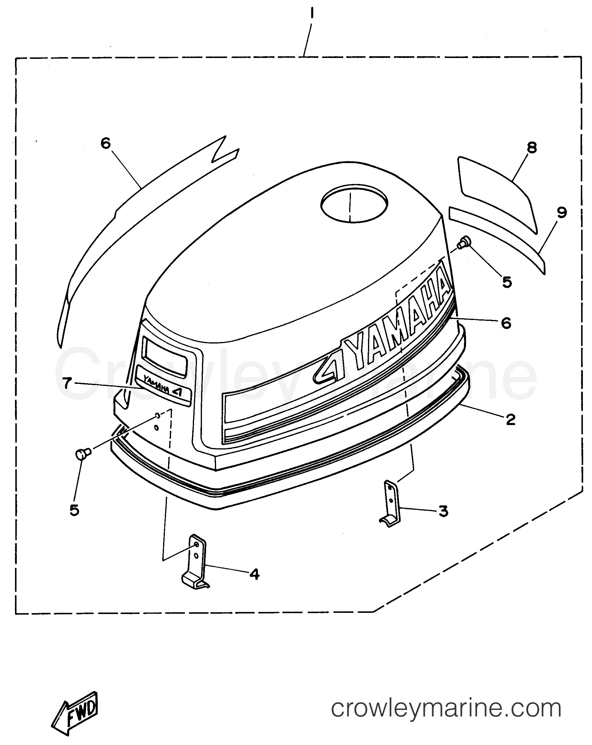 Yamaha Motors 5MSHV - TOP COWLING