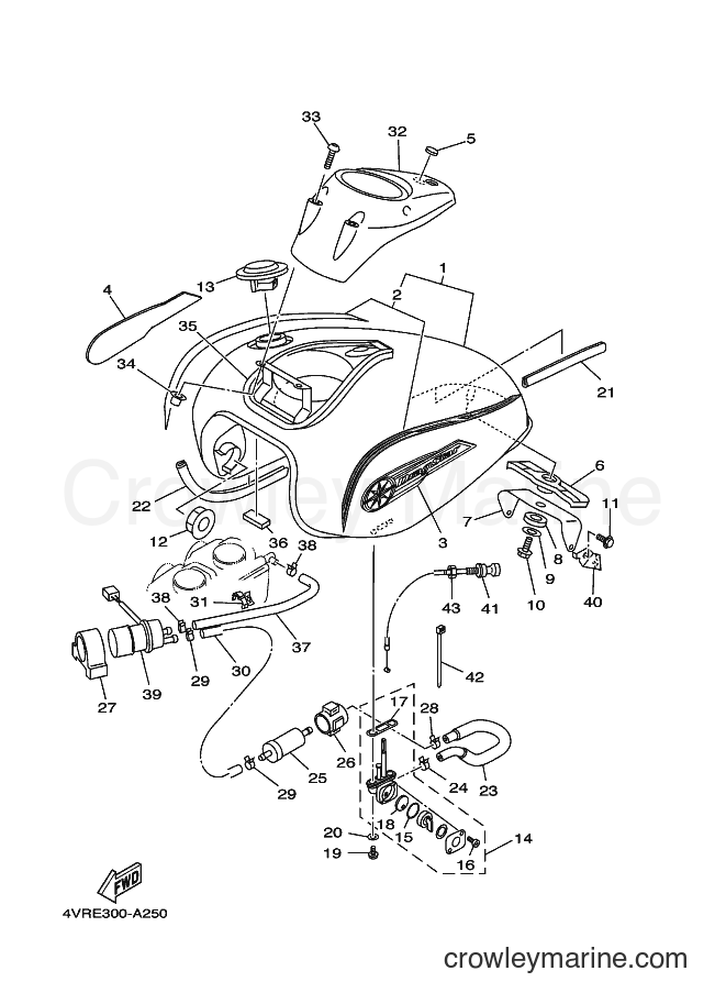 Yamaha Motors XVS650 (4XRE) [020] - FUEL TANK